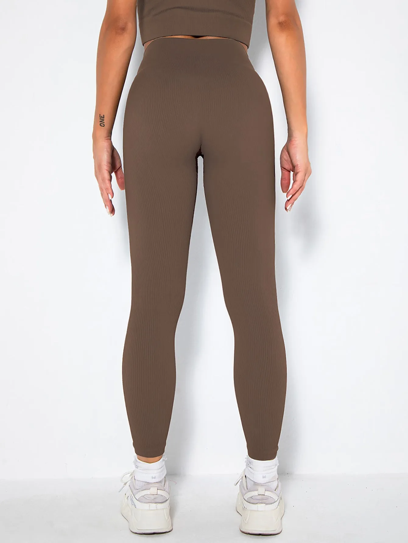 2-Pack Women's Seamless Ribbed Yoga Pants – Soft, Slimming, High-Waisted Gym Leggings for Fitness & Sport