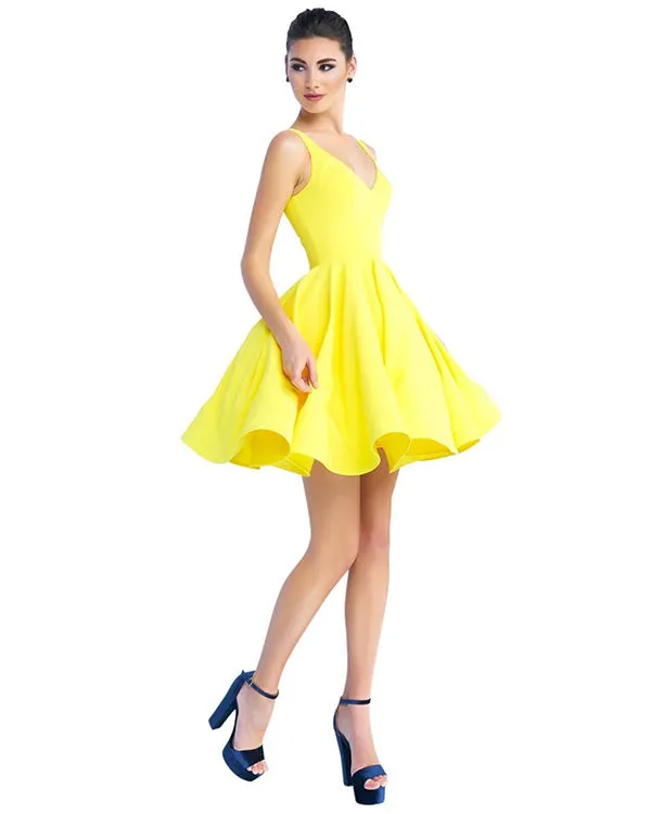 2019 Black Satin Homecoming Dresses V-Neck Sexy Short Cocktail Dress