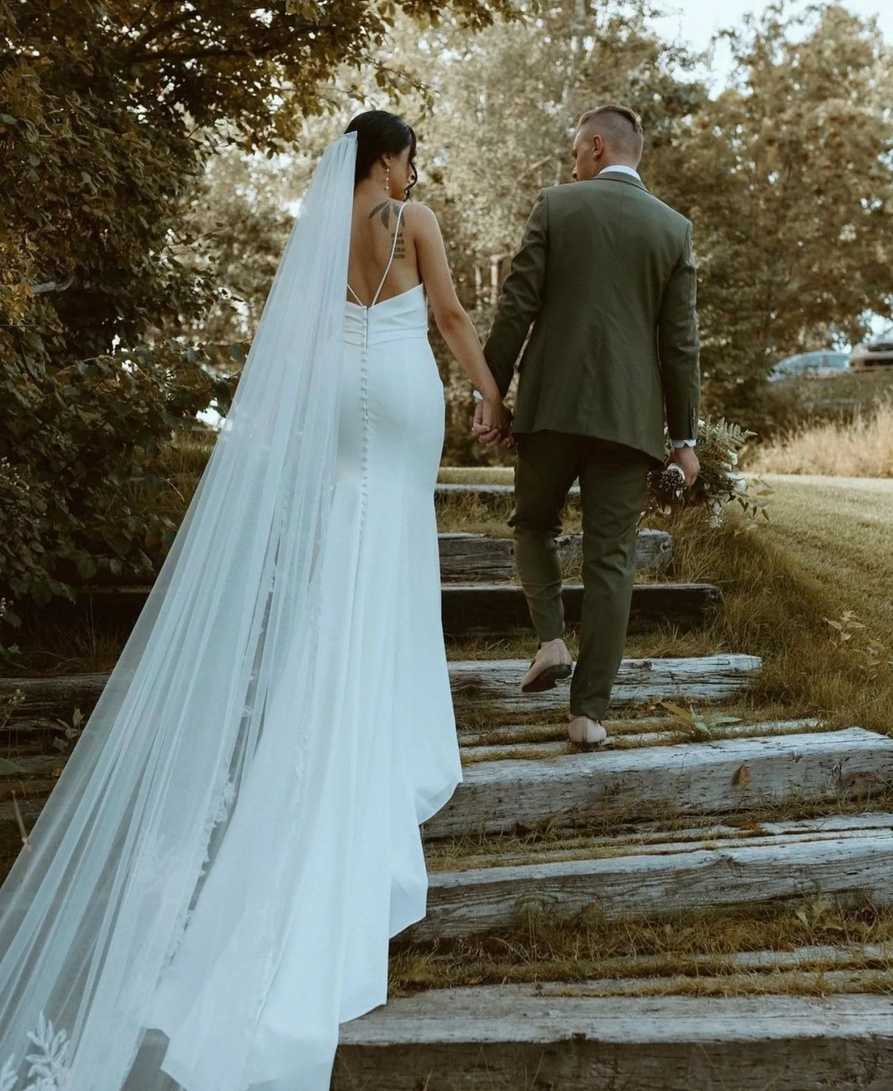 2023 Simple Goddess Wedding Dress with Ruched Bodice