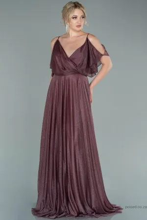 29929 Dusty Rose Cold Shoulder Shimmer Tulle Dress