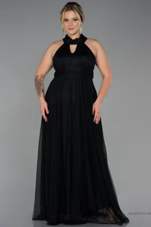 30190 Black Halterneck Tulle Dress