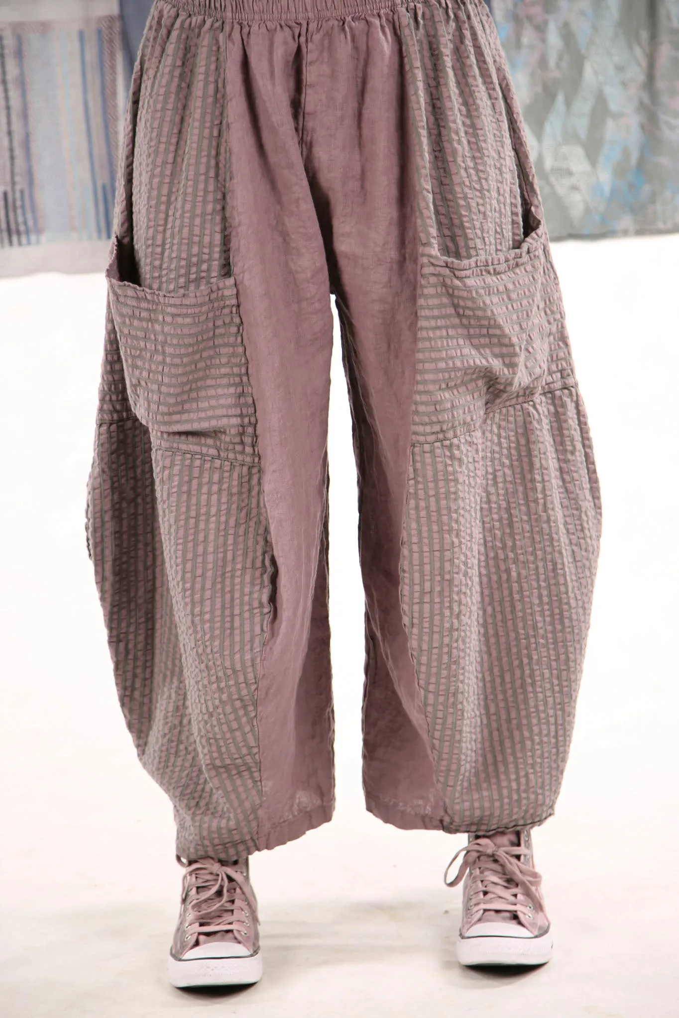 3240 Mojo Pant Plum Haze with herb stripe  1/0/0 overdye?