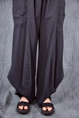 3243 Linen Billow Pant Black-U