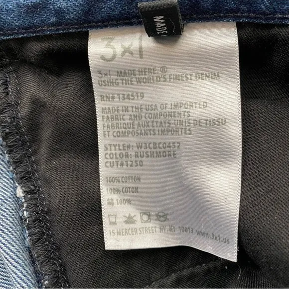 3X1 Higher Ground Boyfriend Crop Jean in Rushmore Straight Distressed Revolve 24