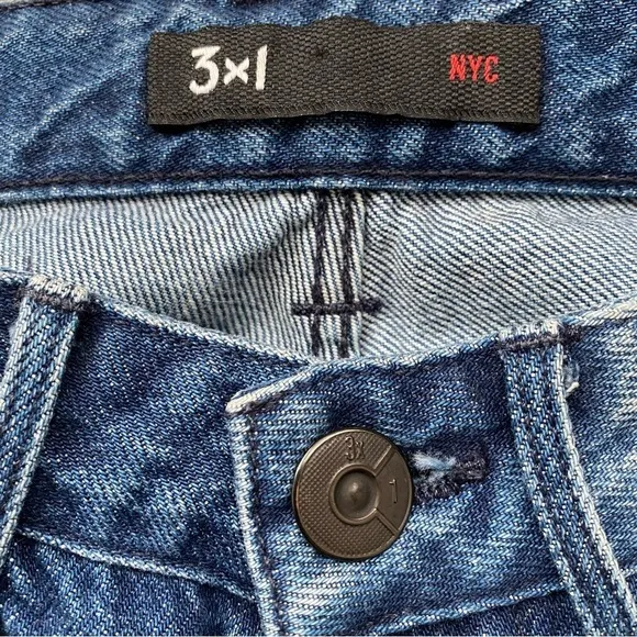 3X1 Higher Ground Boyfriend Crop Jean in Rushmore Straight Distressed Revolve 24