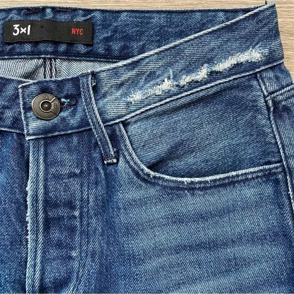 3X1 Higher Ground Boyfriend Crop Jean in Rushmore Straight Distressed Revolve 24