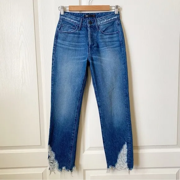 3X1 Higher Ground Boyfriend Crop Jean in Rushmore Straight Distressed Revolve 24