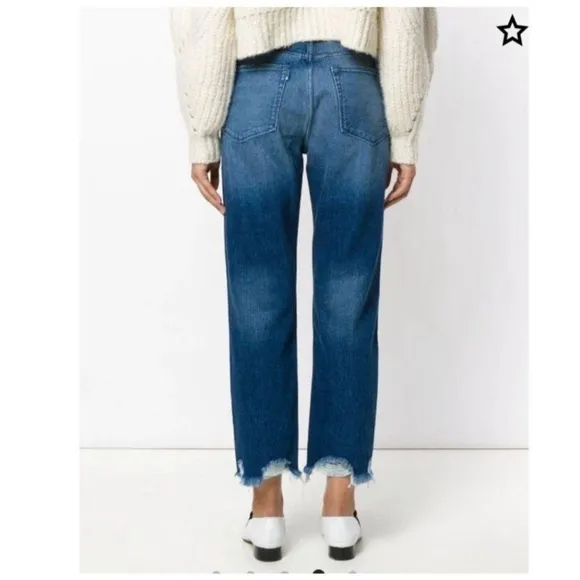 3X1 Higher Ground Boyfriend Crop Jean in Rushmore Straight Distressed Revolve 24