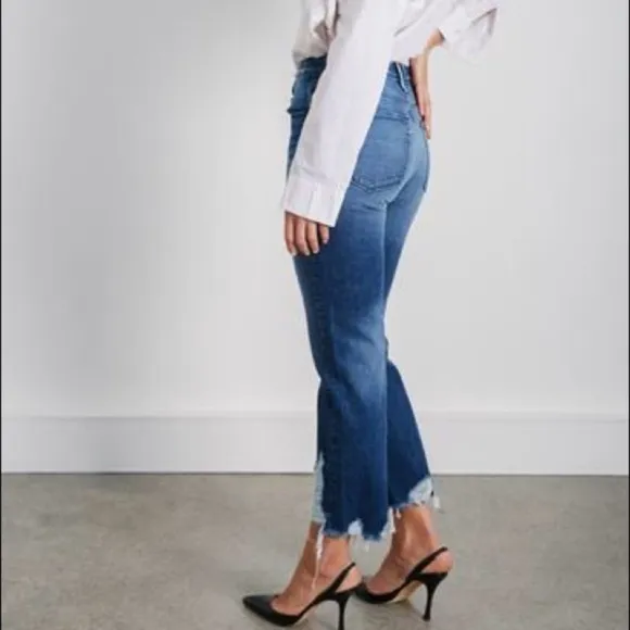 3X1 Higher Ground Boyfriend Crop Jean in Rushmore Straight Distressed Revolve 24