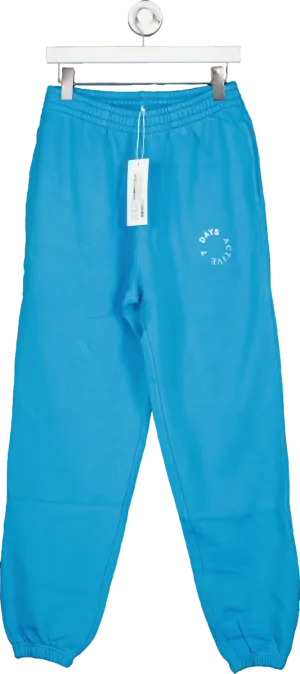 7 Days Active Blue 100% Organic Soft Cotton Monday Joggers UK M