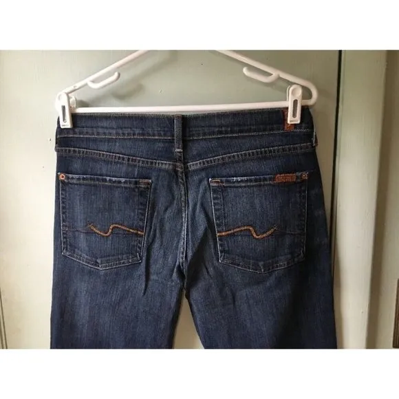 7 For all Mankind Bootcut in Nakita Blue Jeans Womens Size 31 distressed