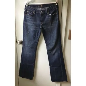 7 For all Mankind Bootcut in Nakita Blue Jeans Womens Size 31 distressed