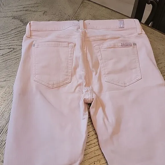 7 for all mankind Light Pink skinny jeans size 28