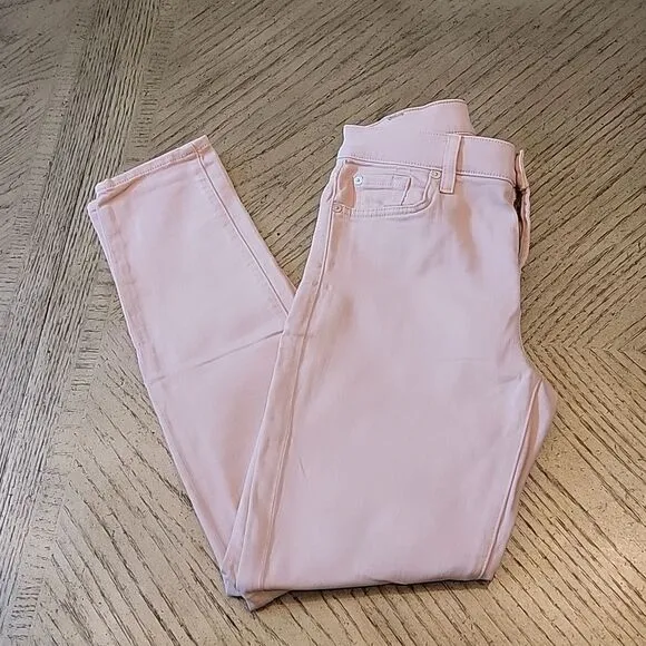 7 for all mankind Light Pink skinny jeans size 28