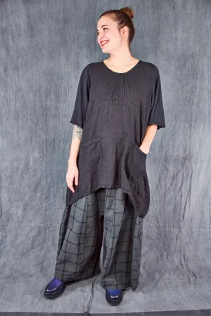 7203 Milkmaid Dress-Noir-U