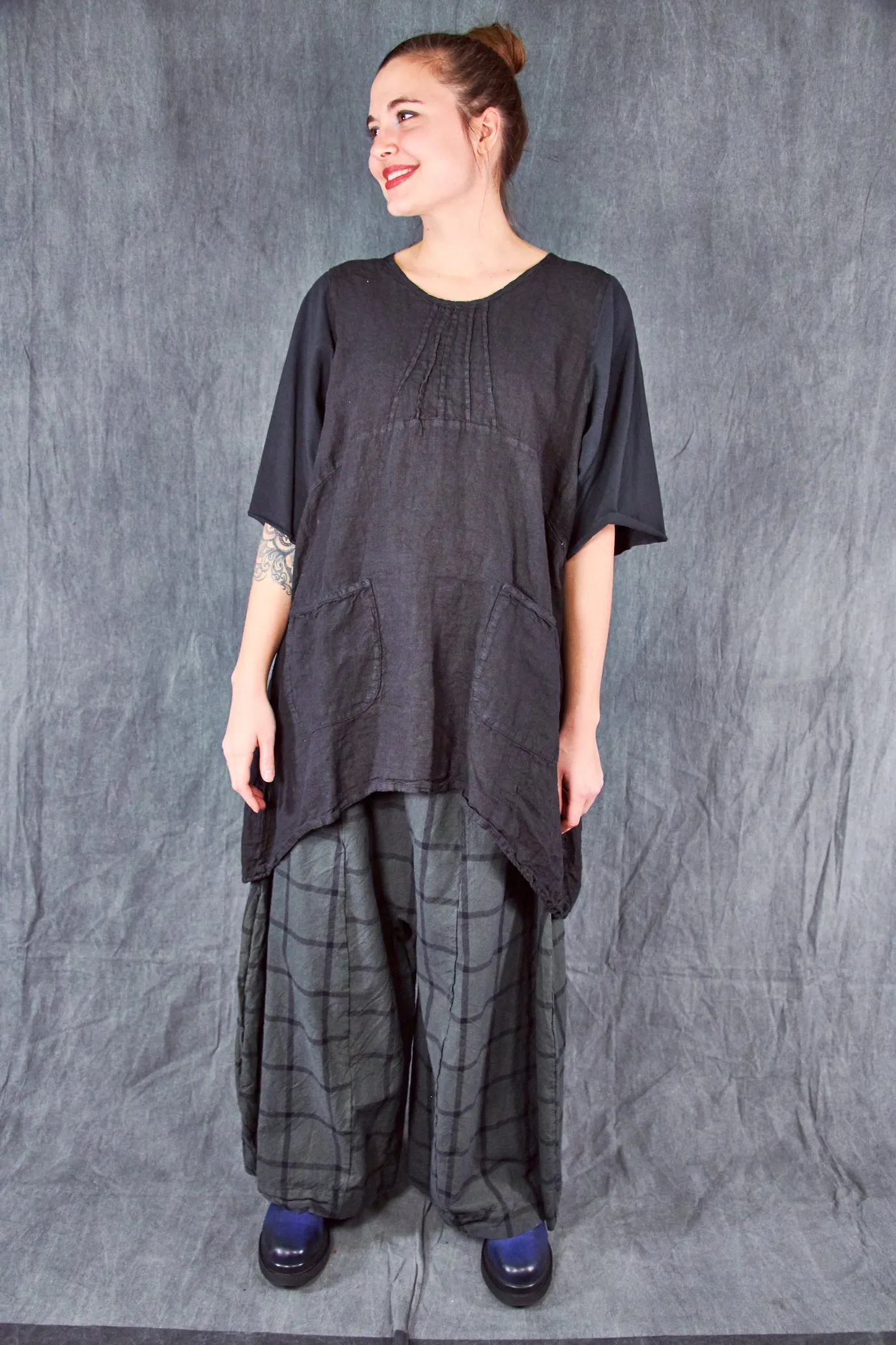 7203 Milkmaid Dress-Noir-U