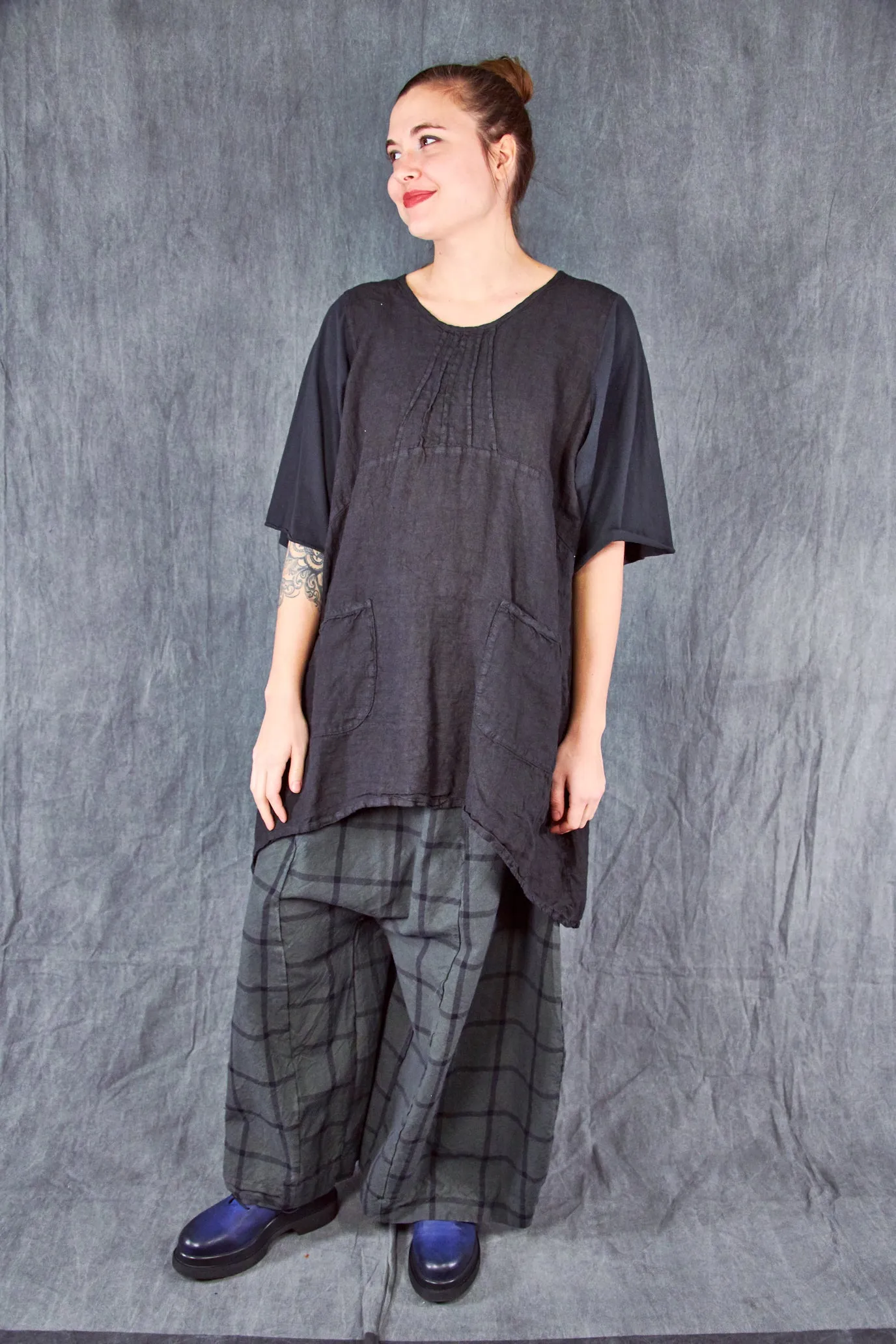 7203 Milkmaid Dress-Noir-U