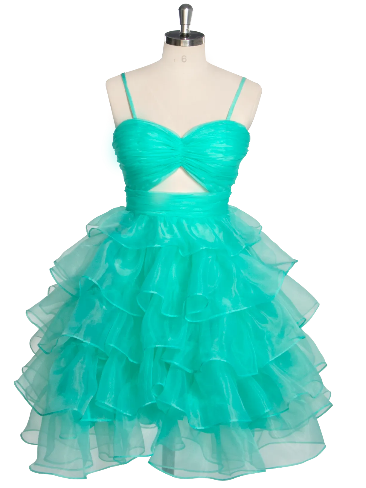 A Line Solid Color Short Midi Party Dress Elegant Tiered Ruffles Cocktail-dresses YW243153