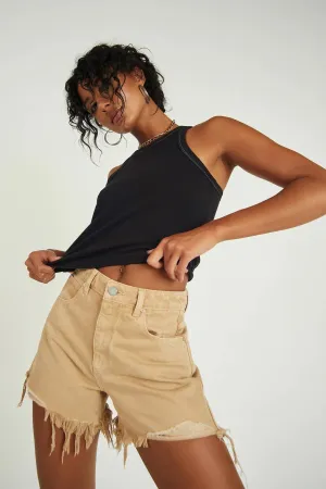 A Venice Short Stoned Khaki Rip