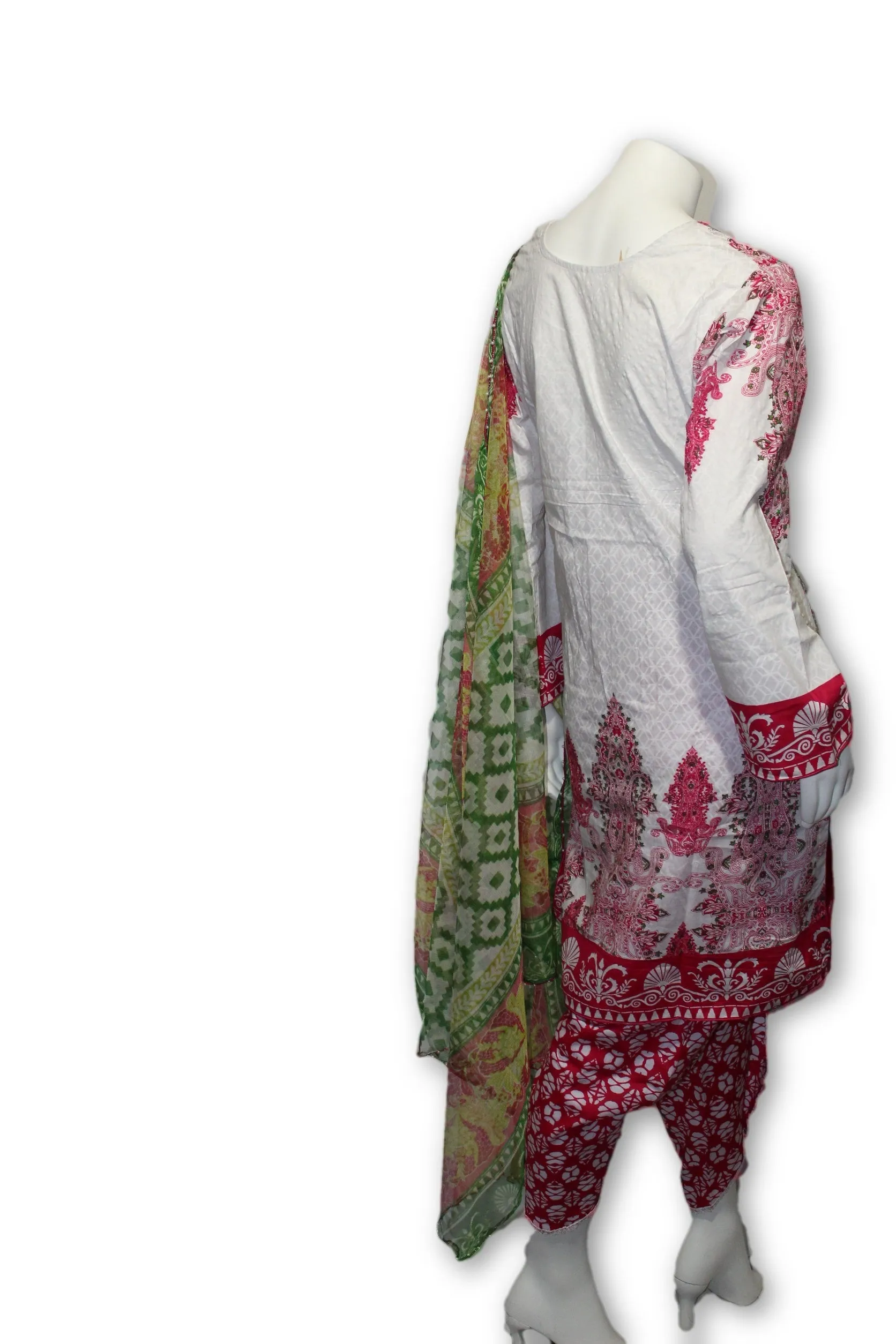 A10 Pakistani Indian Fine Design 3 Pcs Embroidered  Lawn Suit