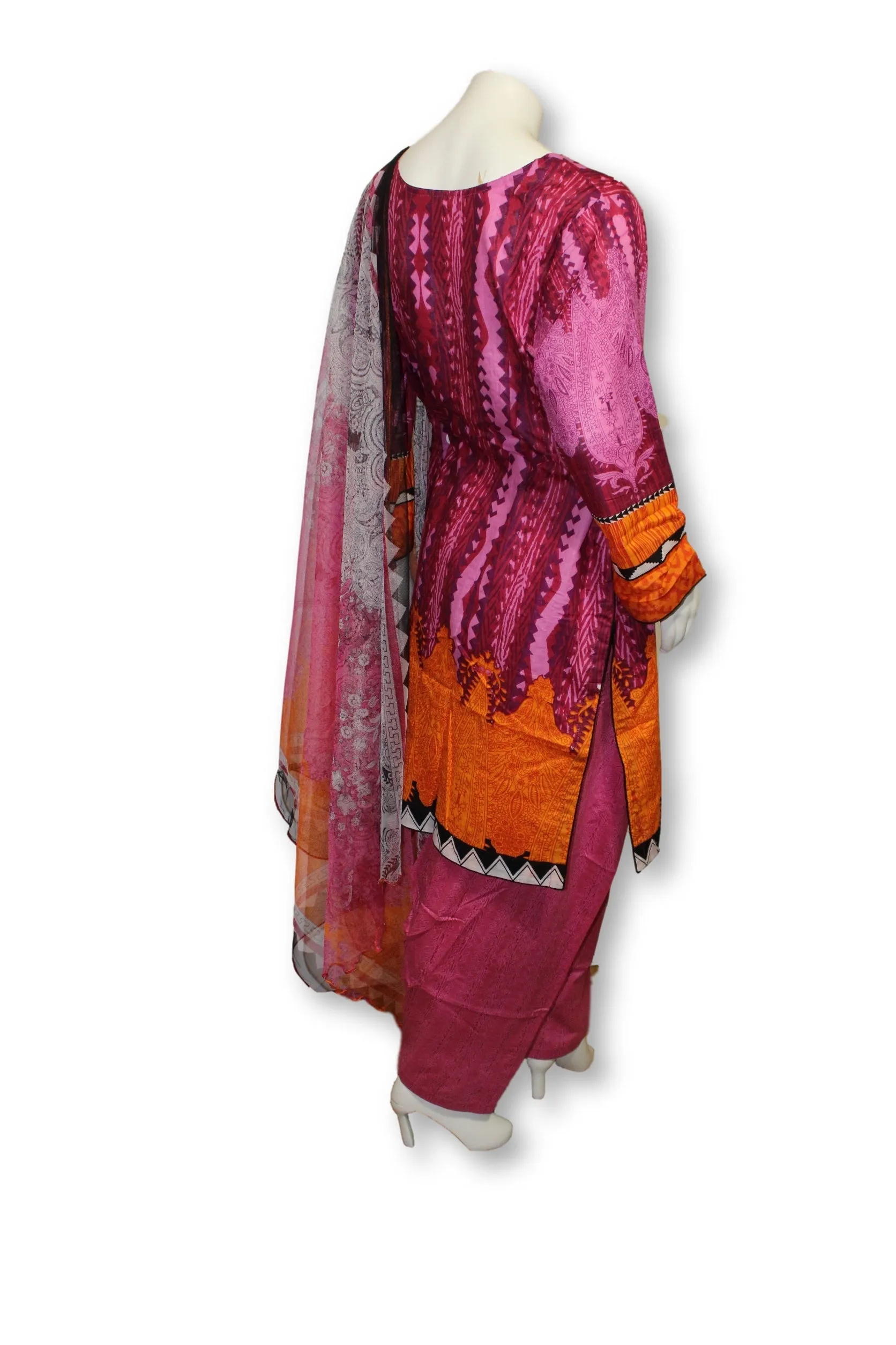 A28 Pakistani Indian Fine Design 3 Pcs Embroidered  Lawn Suit