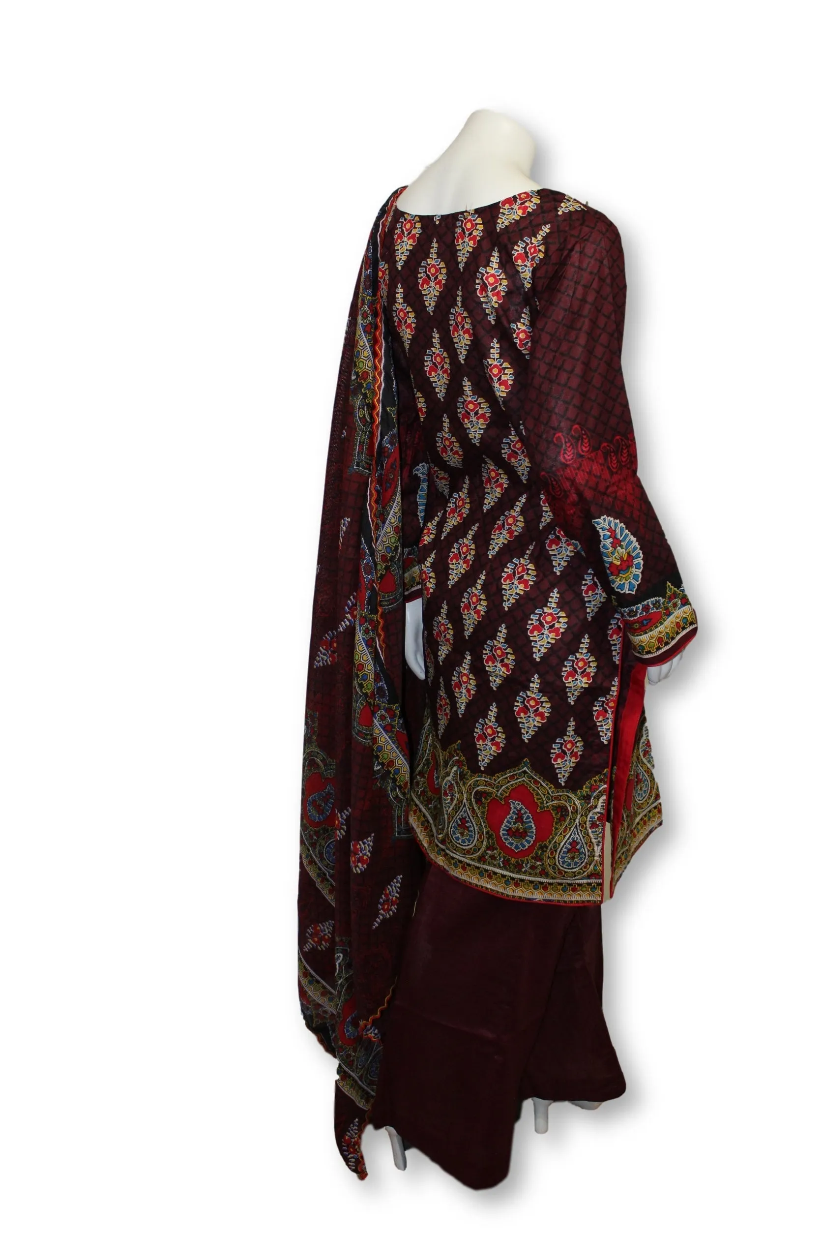 A31 Pakistani Indian Fine Design 3 Pcs Embroidered  Lawn Suit