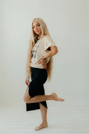 Ada Pencil Skirt with Front Slit