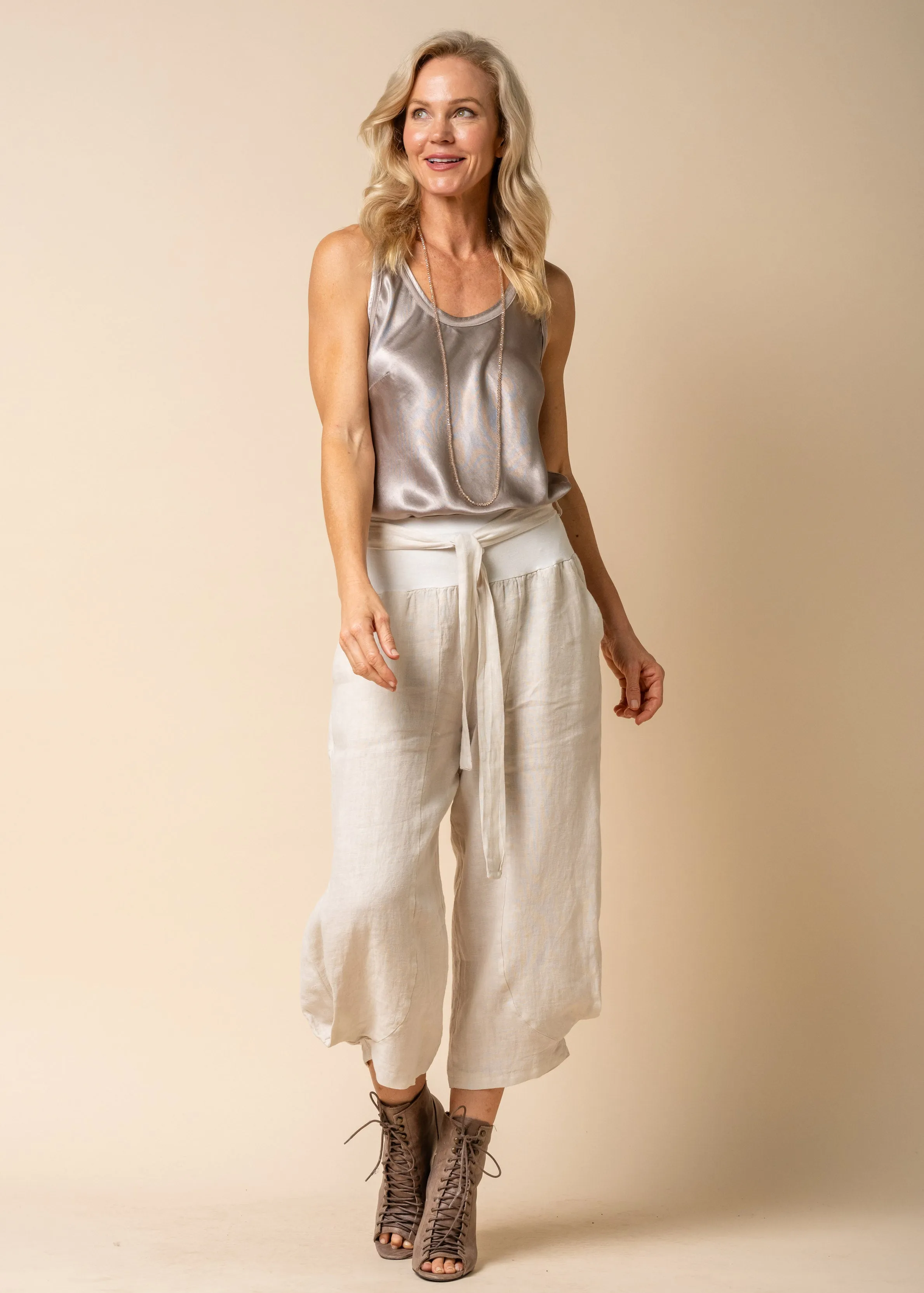 Addison Linen Pants in Latte