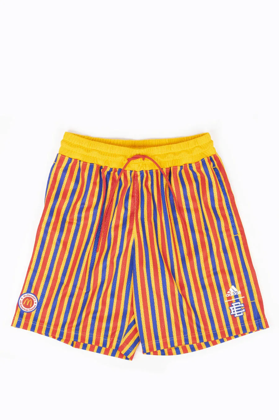ADIDAS X ERIC EMANUEL MCDAA SHORTS RED YELLOW NAVY