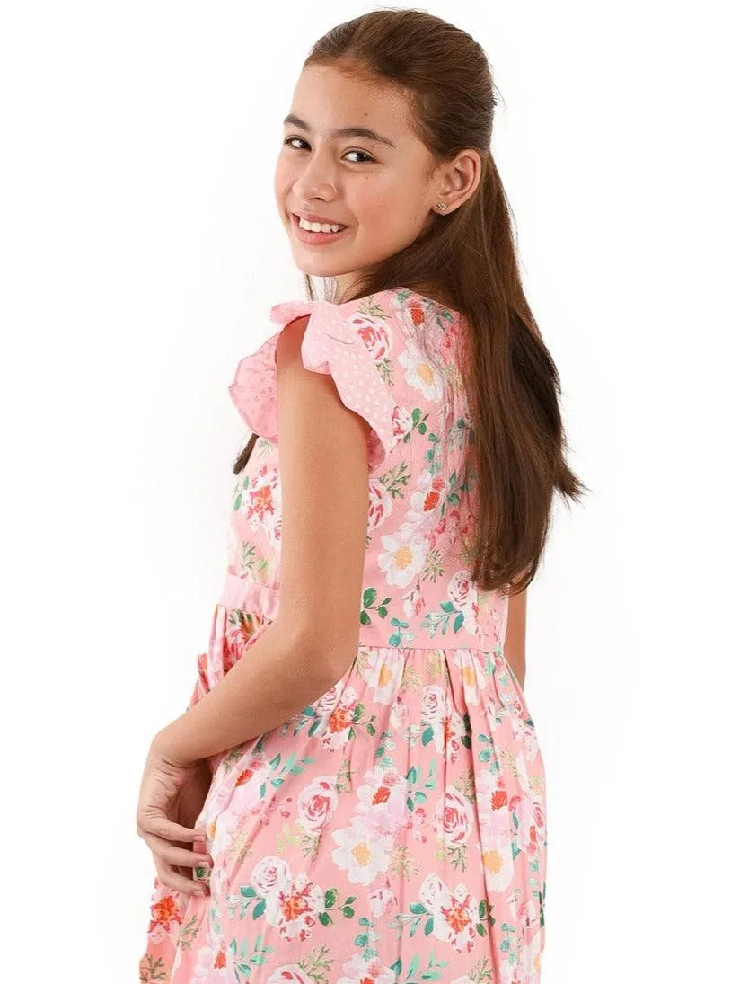 Adriana Pink Watercolour Dress