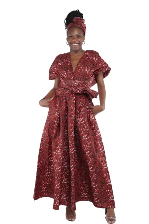 African Print Maxi Infinity Dress