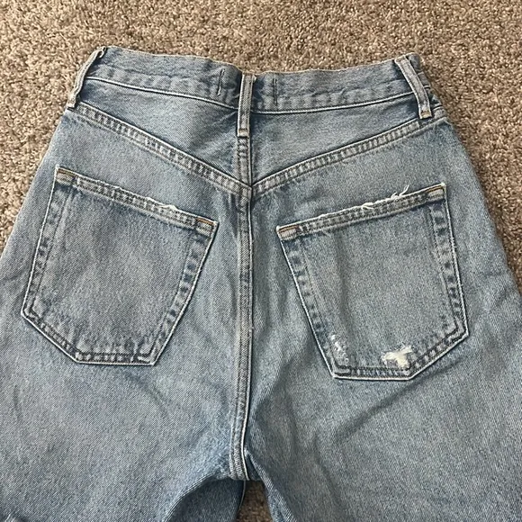 AGOLDE Stella high rise baggy denim shorts, size 23