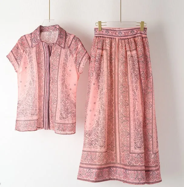 Aliyah - Elegant Paisley Maxi Dress