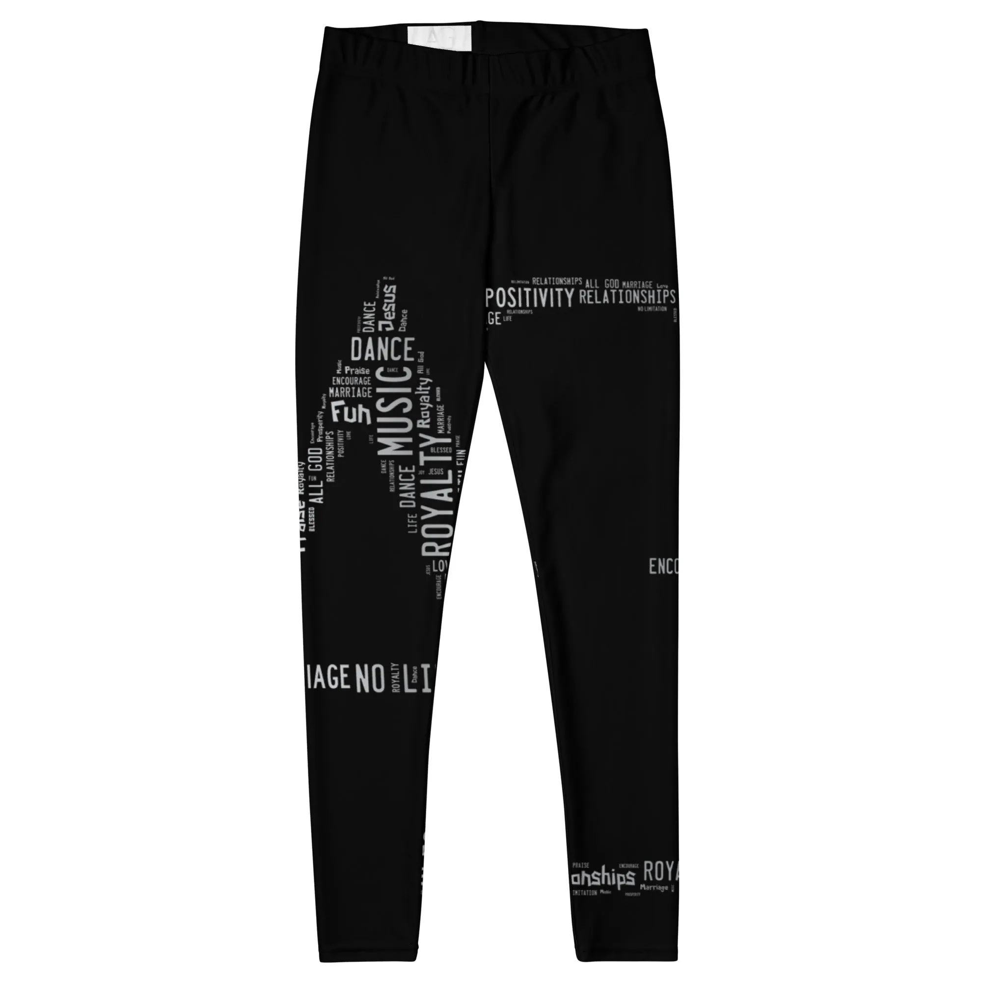 All God Silver Design Leggings