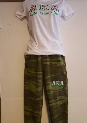 Alpha Kappa Alpha CAMO JOGGERS(Script)