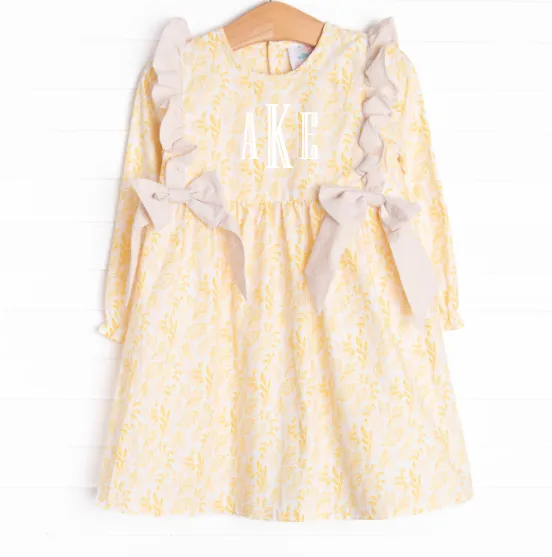 Amber Autumn Dress, Yellow