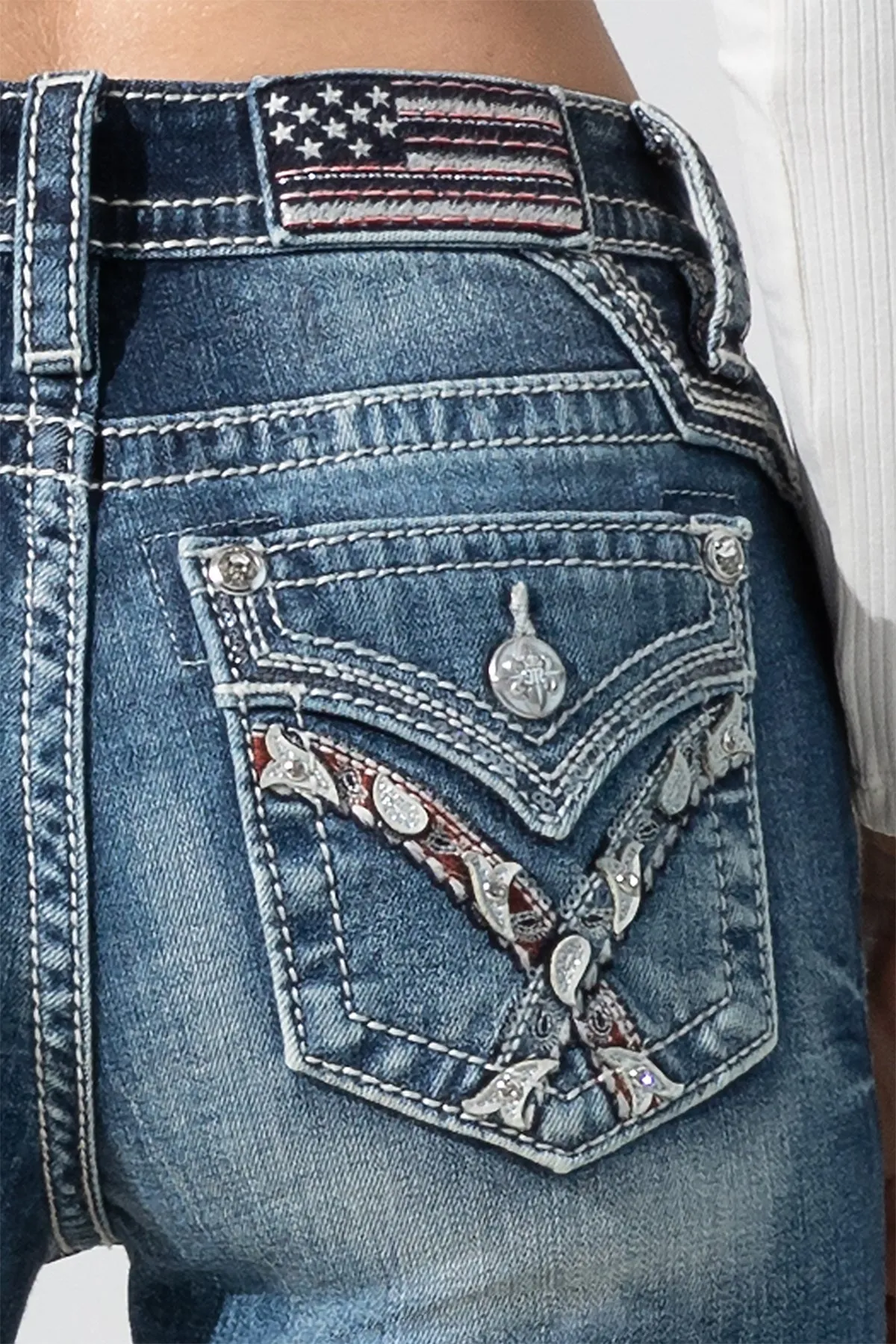 Americana Zagged Bootcut Jeans
