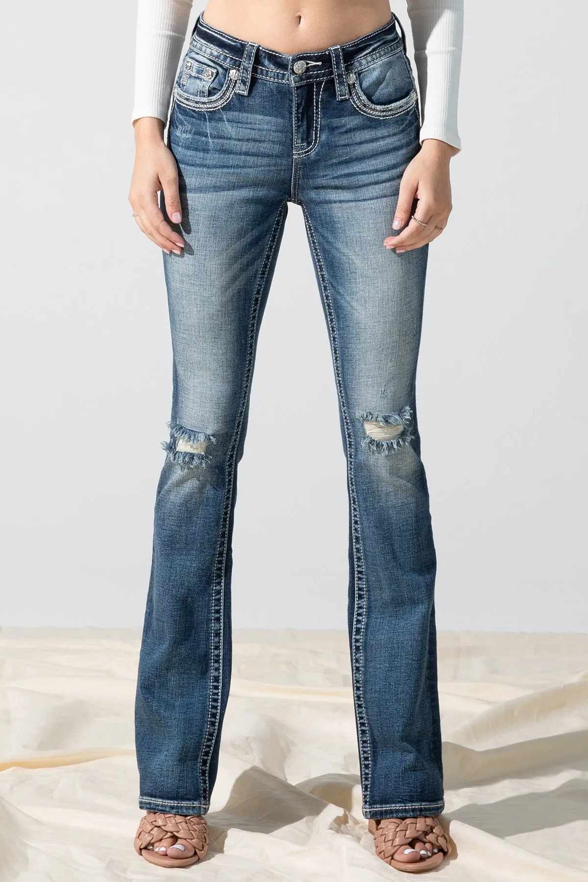 Americana Zagged Bootcut Jeans