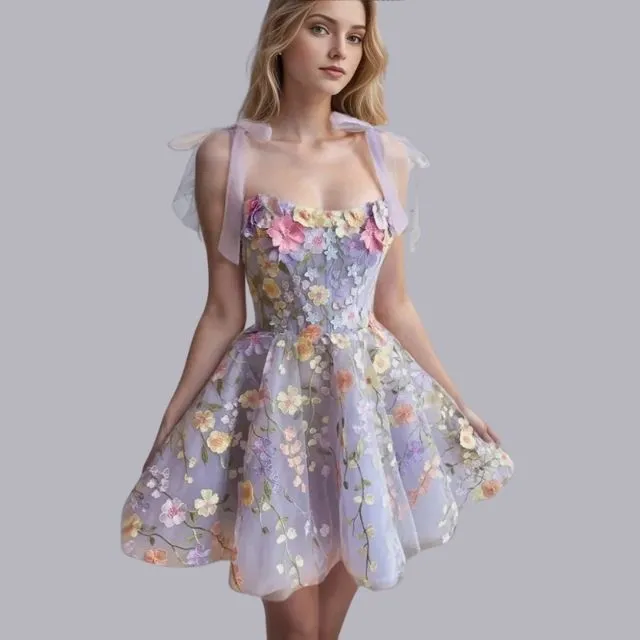 Amira® | Cocktail Dress With Floral Appliqu��s