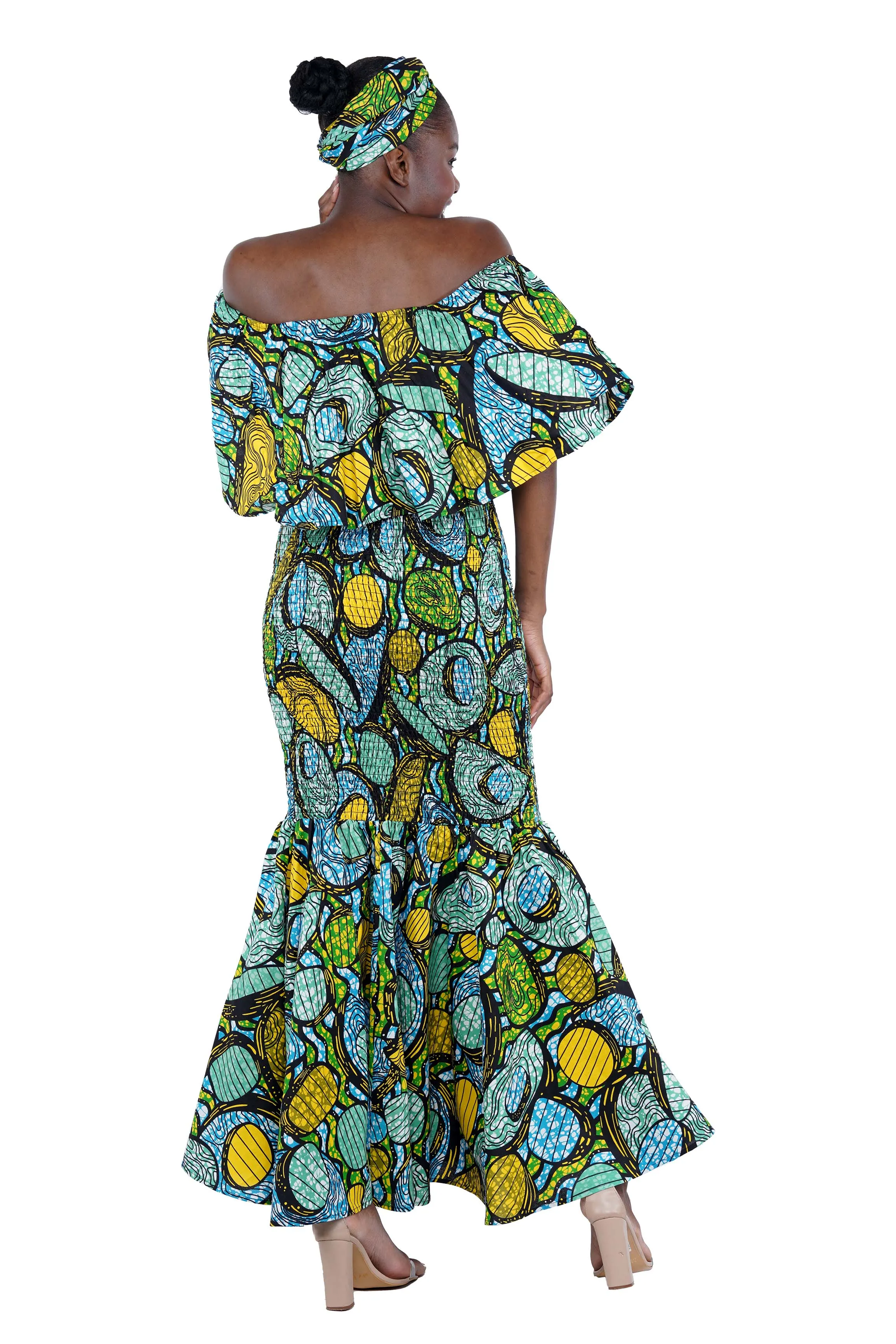Ankara Long Smoked Mermaid/Fish Tail Dress