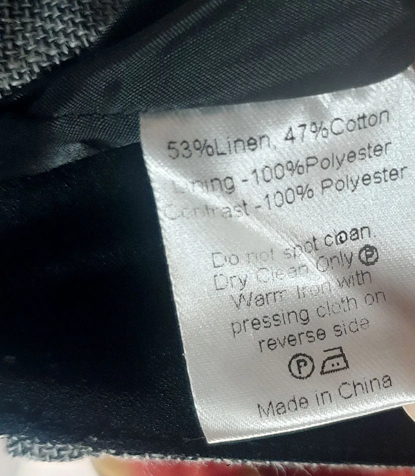 Anna Thomas grey linen pants size 10