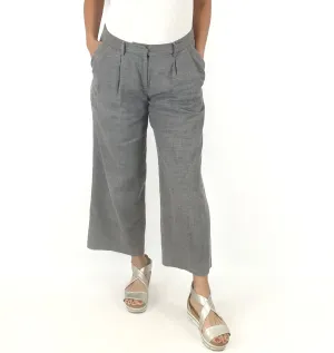 Anna Thomas grey linen pants size 10