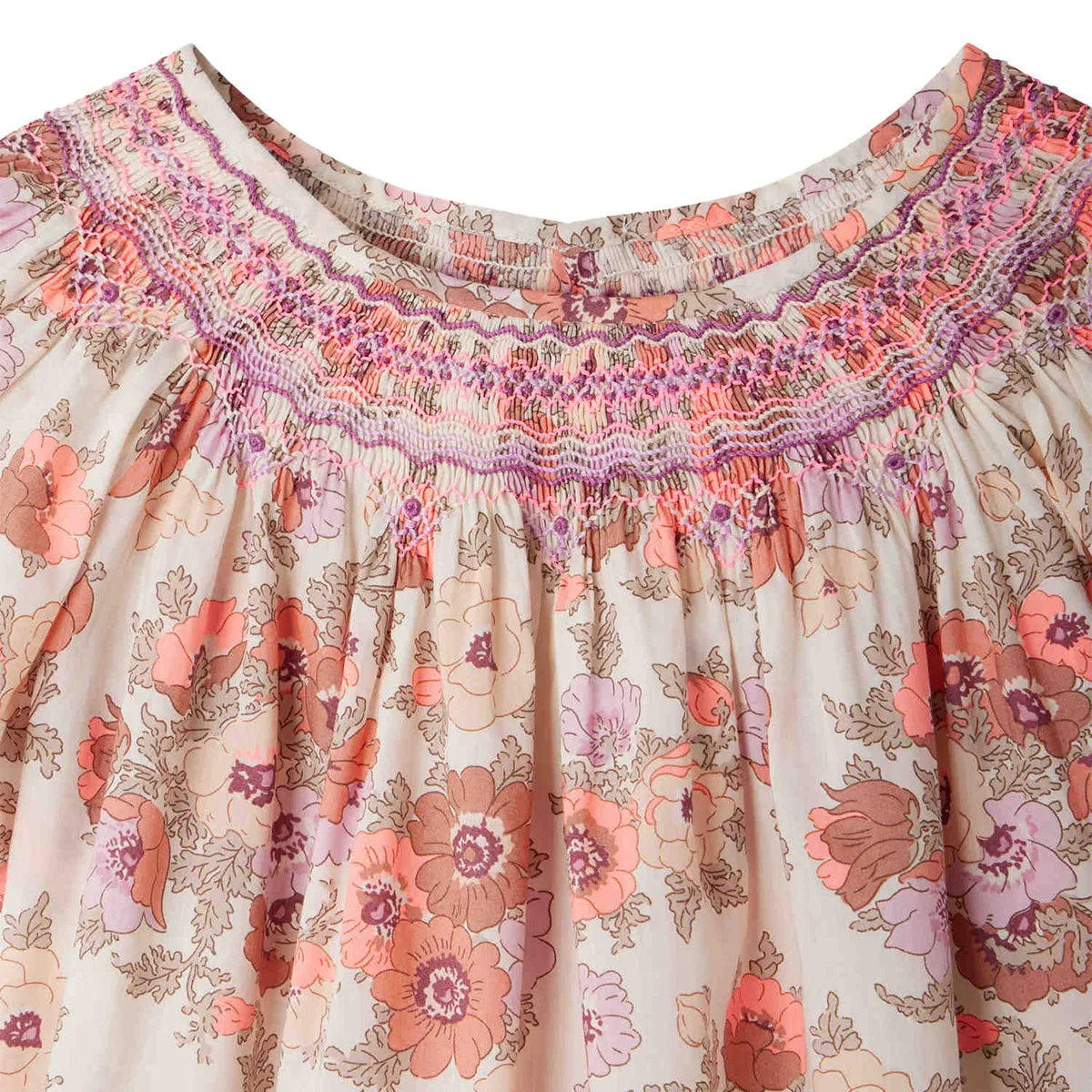Arlene Smocked Floral Dress