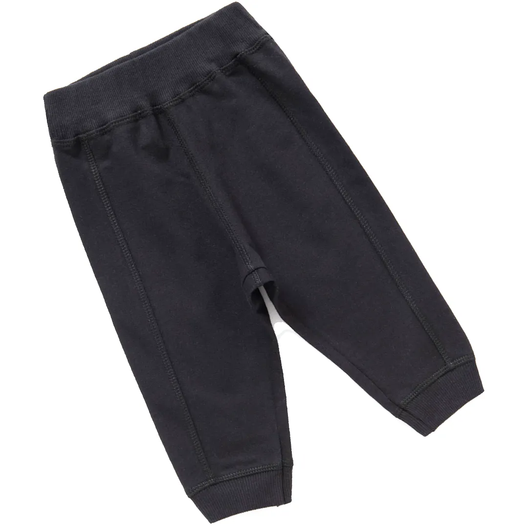 Artie - French Terry Black Baby & Toddler Joggers 3 to 24 months