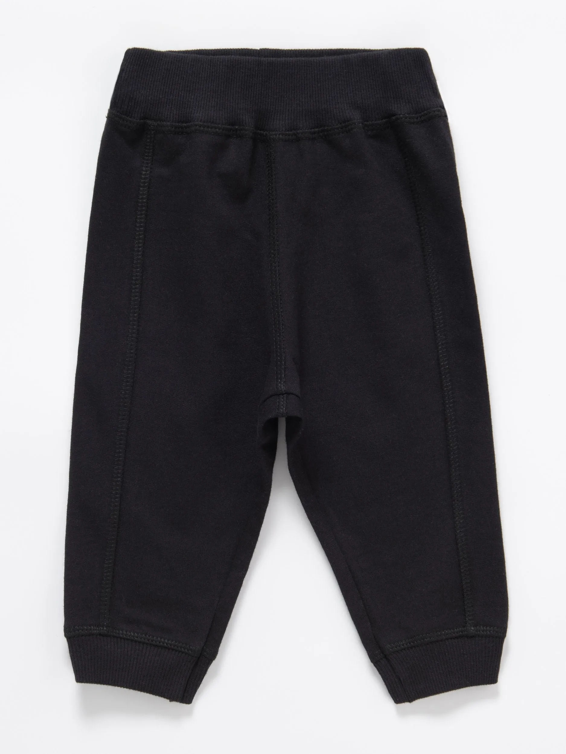 Artie - French Terry Black Baby & Toddler Joggers 3 to 24 months
