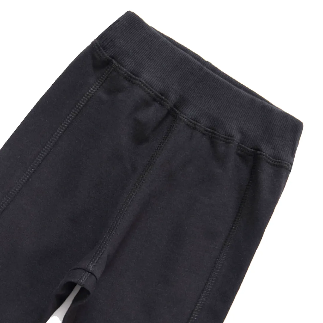 Artie - French Terry Black Baby & Toddler Joggers 3 to 24 months