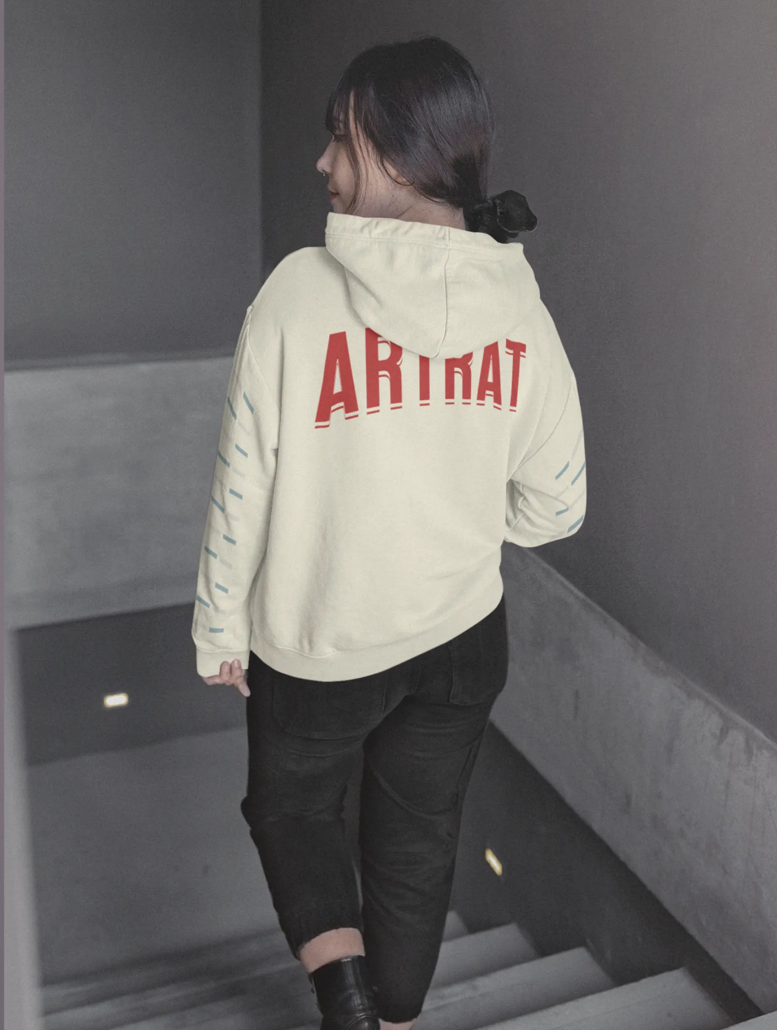 ArtRat Heavyweight Cotton Hoodie (Cream)