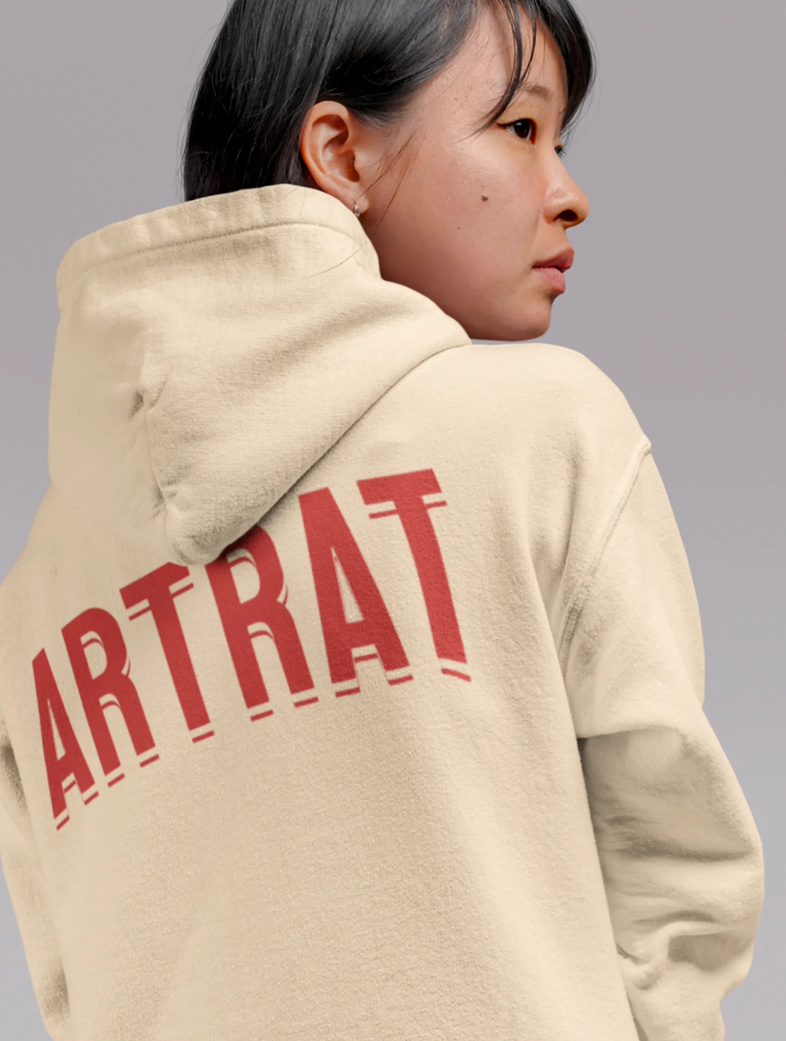 ArtRat Heavyweight Cotton Hoodie (Cream)