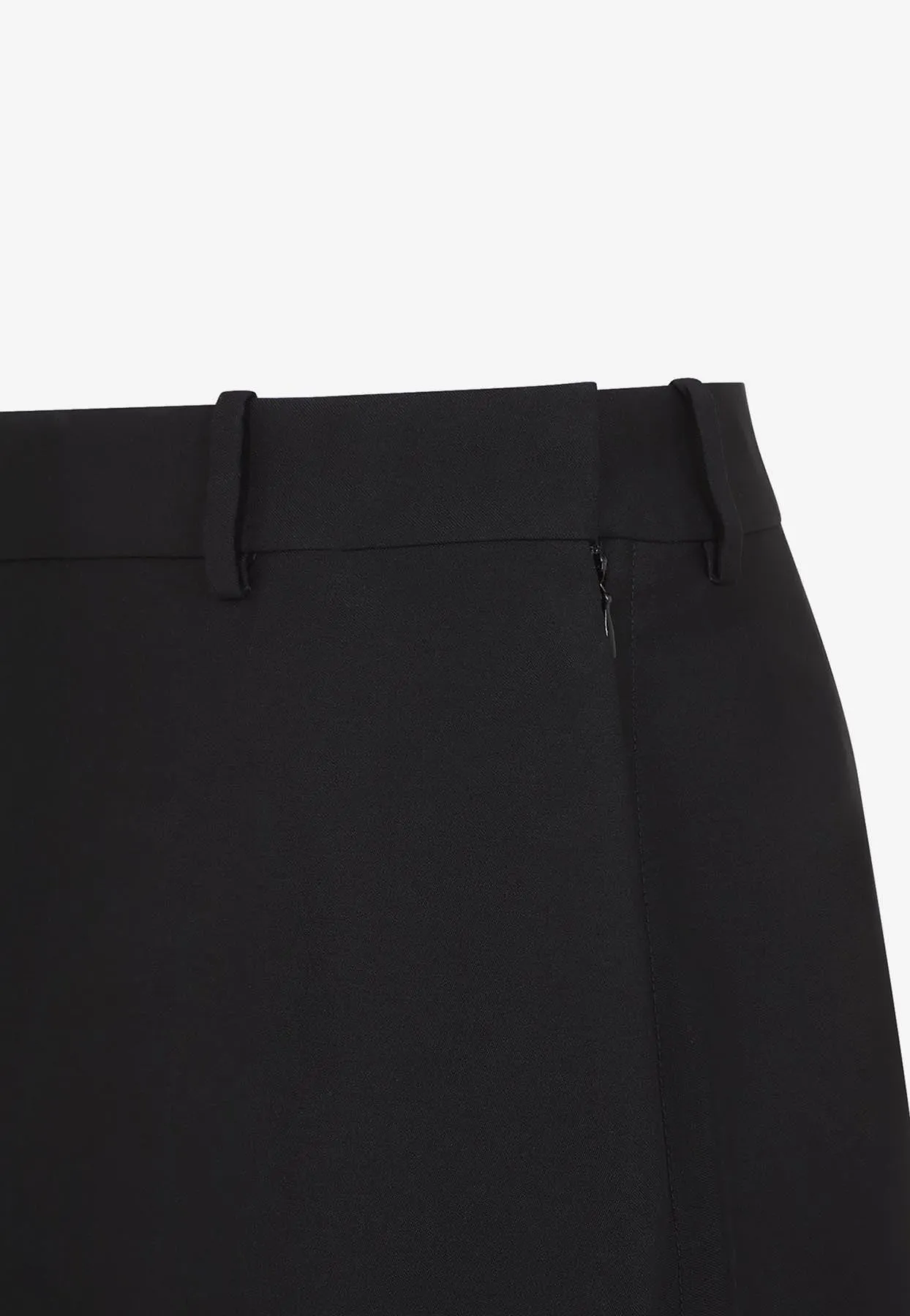 Asymmetric Wool Pant Skirt