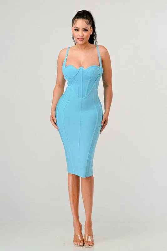 Athina corset bandage mini dress